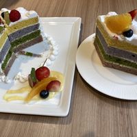 Rainbow cake  at M's Table in Yokohama