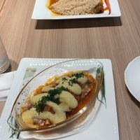 Lasagna and veggie curry at M's Table in Yokohama