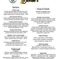 Menu at Blondie's in Flint