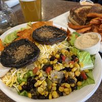 Vegan Santa Fe with vegan Cajun ranch! Added grilled portobello  at Blondie's in Flint