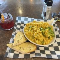 Vegan macaroni and cheese with added broccoli 🥦   at Blondie's in Flint