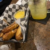Pretzel logs and mango mocktaill  at Blondie's in Flint