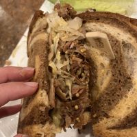 Jackfruit Ruben sandwich  at Blondie's in Flint