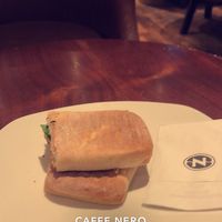 Vegan festive feast panini at Caffe Nero in South West London