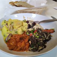 Vegan breakfast bowl at Das Möbel Café  in Vienna