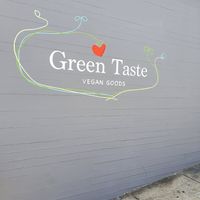 Outside the shop at Green Taste Vegan Goods in San Francisco