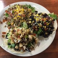 Holy cow, cauliflower, and veggie taco... all delicious! at Juuuicy's Vegan Restaurant & Mama's Vegan Cocina in West Palm Beach