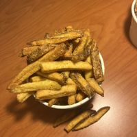 Fries with curry sweet salt  at Nuburger in Winnipeg