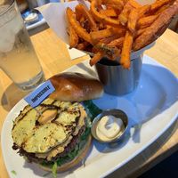 Vegan Impossible Burger with vegan cheese and vegan mayo at The Counter in Phoenix