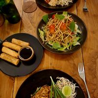 Pad Thai, Papaya Salad, Spring Rolls at LemonGrass Thai Restaurant in Legian