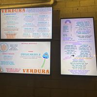 Huge menu  at Verdura in Phoenix