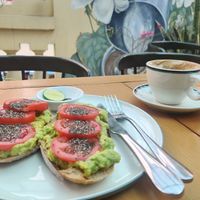 Avocado toast at Hanoi Coffee Station in Hanoi