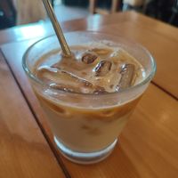 Iced almond latte at Hanoi Coffee Station in Hanoi