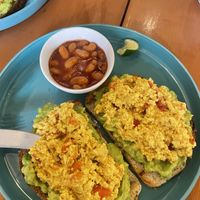 Vegan plate  at Hanoi Coffee Station in Hanoi