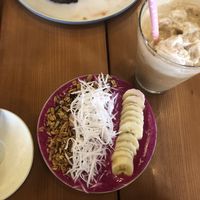 Pink B. and Peanutcoffee with soy milk at Hanoi Coffee Station in Hanoi