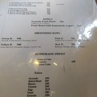 Food menu at Hanoi Coffee Station in Hanoi
