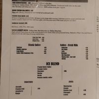 Drinks menu at Hanoi Coffee Station in Hanoi