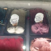 Clearly labelled and seperate fridge for non dairy at The Barwon Scoop in Barwon Heads