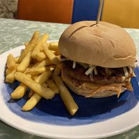 V2 beef burger  at Royal Oak in North Adelaide