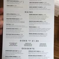 Vegan signs outside and menus on every table when we arrived 👍 at The Open Arms in Coventry