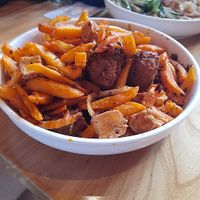 In-house tofu spice bag (Anne St) with falafel included at Xian Street Food in Dublin