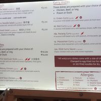 Menu at Xian Street Food in Dublin