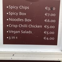 Outside Menu Board  at Xian Street Food in Dublin