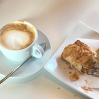 Cappuccino and custard croissaint at Antico Desiderio in Padua
