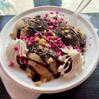 Chocolate peanut butter sundae at Sugar Spell Scoops in Sharpsburg