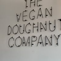 Inside sign at The Vegan Doughnut Company in Lakewood