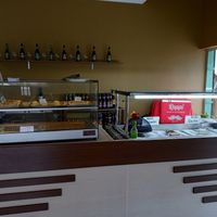 Balcão de salgados e sobremesas at Raízes Zen Cambui in Campinas