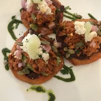 Appetizer - Sweet potato and pulled porq tacos.  at Casa Terra in Glendale