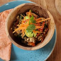 Tofu scramble at Kayu Lembongan in Lembongan