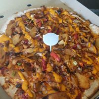 Peri-Peri (not) chicken pizza LOADED at Crust Gourmet Pizza Bar in Penrith