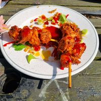 Vegan Tikka Skewers at The Moreton Hall in Bury St Edmunds