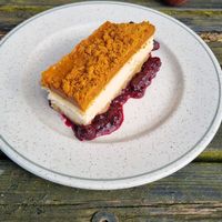 Vegan Caramel Cheezcake at The Moreton Hall in Bury St Edmunds