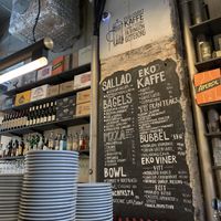 Menu at Kafé Magasinet in Gothenburg