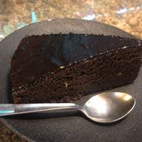 Vegan chocolate cake at Artjuna in Anjuna