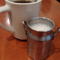 Cute container for almond milk at Townee Square in Libertyville