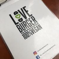 The menu  at LoveBurger in Berlin