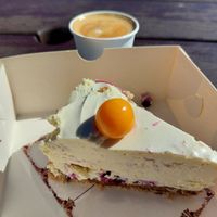 Lemon cake at VegB12 in Tallinn