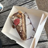 Delicious gluten free cake   at VegB12 in Tallinn