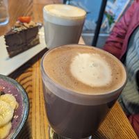 Cacao and coffee at VegB12 in Tallinn