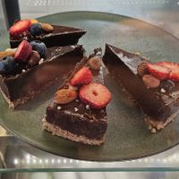 Chocolate cake (4.9€ per piece) at VegB12 in Tallinn
