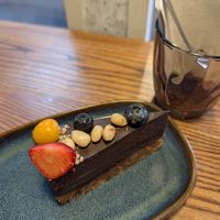 Chocolate cake! To die for 😍 at VegB12 in Tallinn