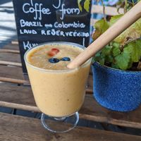 Smoothie (3€) at VegB12 in Tallinn