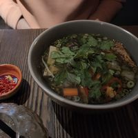 Phở Chay
(vegan broth, rice noodles, tofu, seitan, shiitake mushrooms, carrots, radish, fresh herbs) at 1980 - Cafe and Banh Mi in Cologne