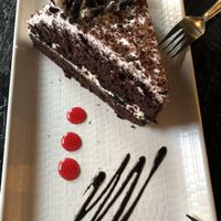 Delicious Chocolate Cake... a biiig piece! at 100% Mexicano Vegano in Mallorca