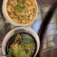 Mapo tofu and bitter melonn  at DaFo Vegetarian in Guangzhou