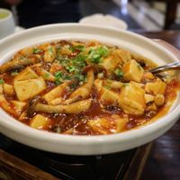 The best Mapo Tofu we ever had! at DaFo Vegetarian in Guangzhou